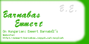 barnabas emmert business card